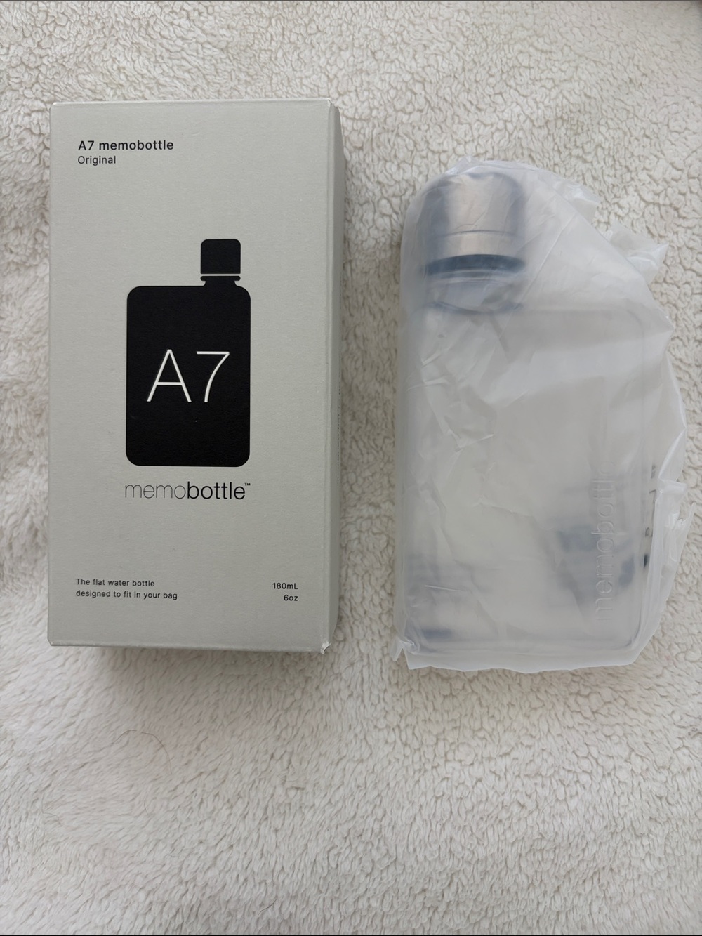 A7 memobottle Original Flat Water Bottle - Clear
